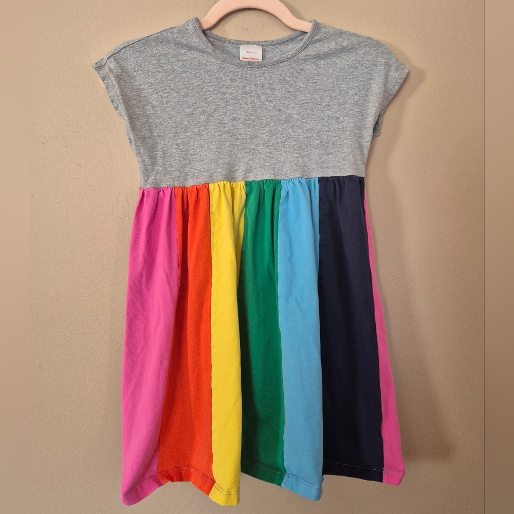 Hannah Andersson 100% Cotton Rainbow Dress